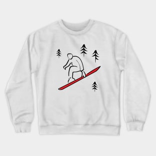 Snowboarding Illustration Crewneck Sweatshirt